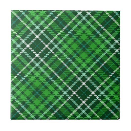 Carreau Motif vert-foncé et de Forest Green de plaid (Devant)