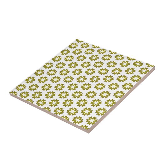 Carreau Motif Vert Olive (Côté)
