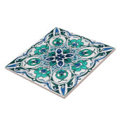 Carreau Motif vert orné rustique (Côté)