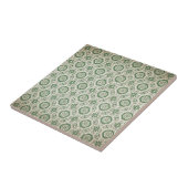 Carreau Motif vert rétro aka indien funky (Côté)