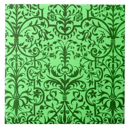 Carreau Motif victorien vert (Devant)