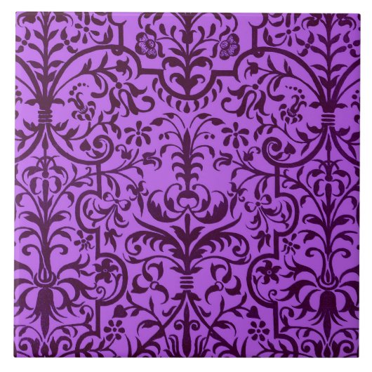 Carreau Motif victorien violet (Devant)