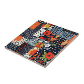 Carreau Motif vintage à écailles florales (3) (Côté)