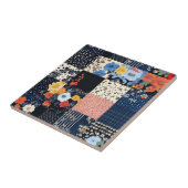 Carreau Motif vintage à écailles florales (9) (Côté)