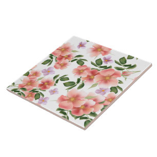 Carreau motif vintage carrelé à fleurs