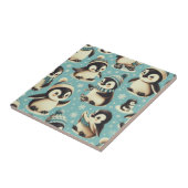 Carreau Motif vintage Cute Penguin (Côté)