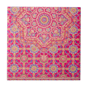 Carreau Motif vintage de broderie indienne