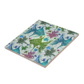 Carreau Motif vintage de poissons (Côté)