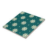 Carreau Motif vintage de roue de bateau (Côté)