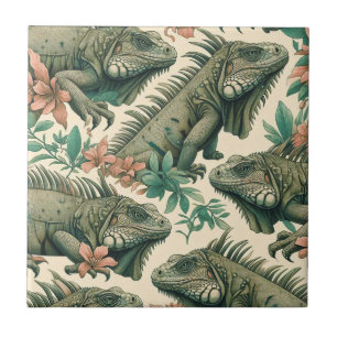 Carreau Motif vintage Iguana