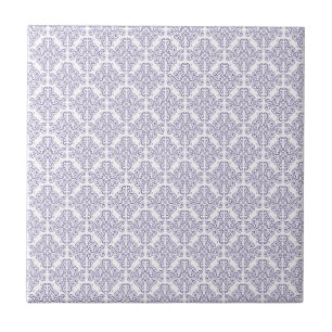 Carreau Motif vintage mauve-foncé de damassé