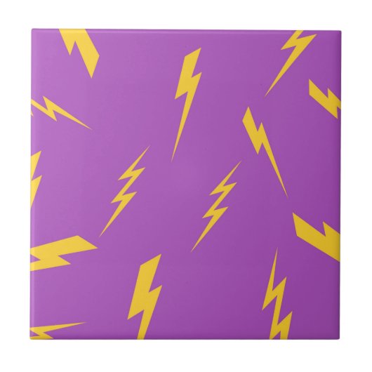 Carreau Motif Y2K Fond Violet Éclair (Devant)