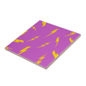 Carreau Motif Y2K Fond Violet Éclair (Côté)