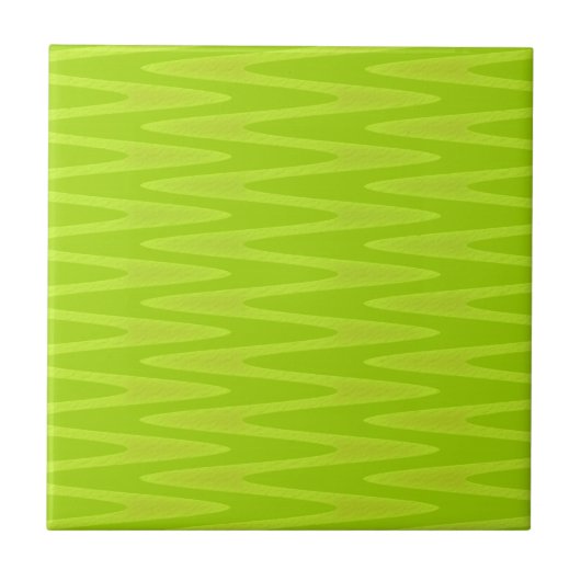 Carreau Motif zigzag chartreuse vert brillant choquant (Devant)