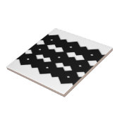 Carreau Motif Zigzag Noir et Blanc (Côté)