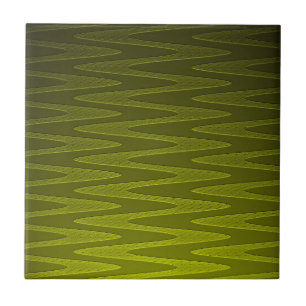Carreau Motif Zigzag Vert Olive Lumineux