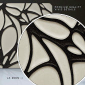 Carreau Motifs biologiques en noir et blanc