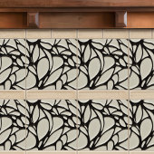 Carreau Motifs biologiques en noir et blanc