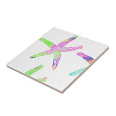 Carreau Motifs de la plage côtière de Starfish (Côté)