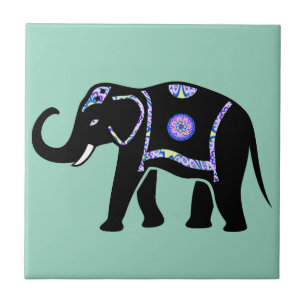 Carreau Motifs décoratifs abstraits d'éléphant animal
