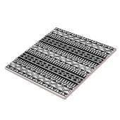 Carreau Motifs géométriques noirs et blancs du sud-ouest (Côté)