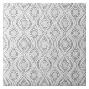 Carreau Motifs gris С cercles