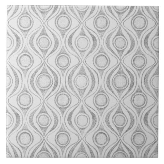Carreau Motifs gris С cercles (Devant)
