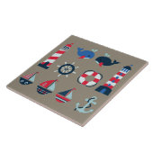 Carreau Motifs nautiques d'arrière - plan (Côté)