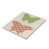 Carreau Motifs papillons décoratifs sur Arrière - plan crè (Côté)