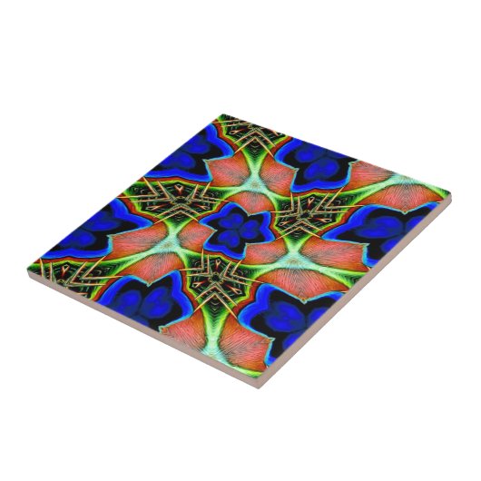 Carreau Motifs Peacock Feather (Côté)