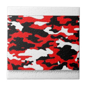 Carreau Motifs rouges de camouflage