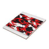 Carreau Motifs rouges de camouflage (Côté)