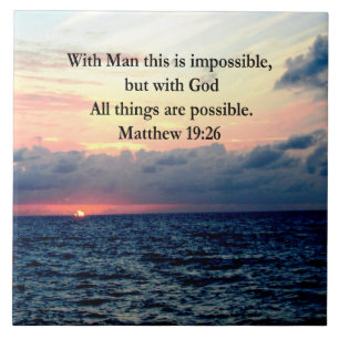 CARREAU MOTIVATION DE SLEVER MATTHEW 19:26 PHOTO DESIGN