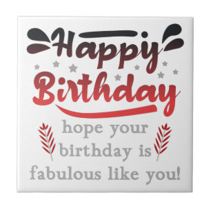 Carreau Motivational Joyeux voeux d'anniversaire.