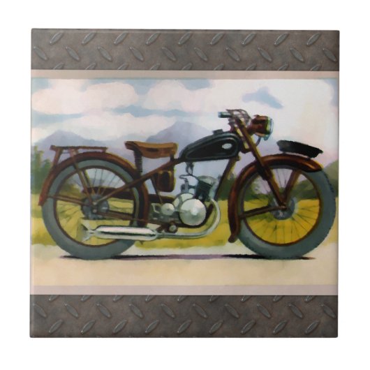 Carreau Moto de cru d'aquarelle (Devant)