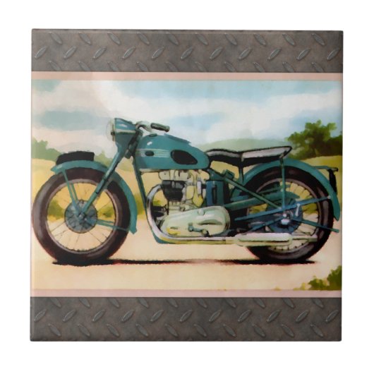 Carreau Moto de cru d'aquarelle (Devant)