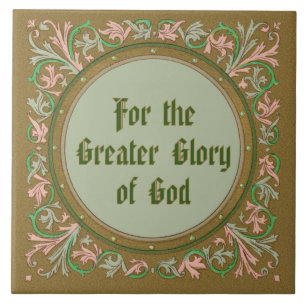 Carreau Moto jésuite de St Ignatius Loyola (BK50 ; anglais