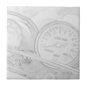Carreau Moto Motorcycle Spedometer Sketch (Devant)