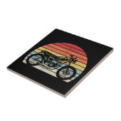 Carreau Motocyclette Rétro Vintage (Côté)