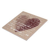 Carreau Mots Inspirationnels Aquarelle Coeur (Côté)