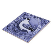 Carreau Mouette de mer Mouette bleue et blanche Oiseau mar (Côté)