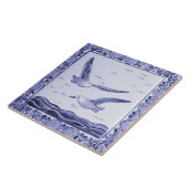 Carreau Mouettes de mer bleue et blanche Oiseaux de mouett (Côté)