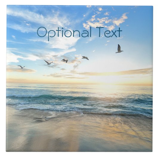 Carreau Mouettes de plage du matin (Devant)