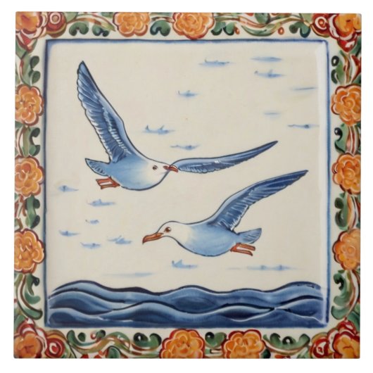Carreau Mouettes marines Oiseaux marins Volant (Devant)