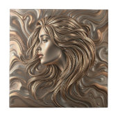 Carreau Mouler Bronze Gold Femme avec cheveux gonflants (Devant)