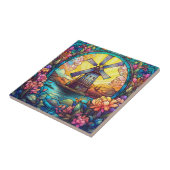 Carreau moulin à vent en verre teinté (Côté)