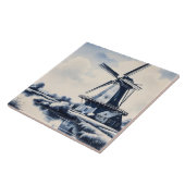 Carreau Moulin blanc et bleu Delft (Côté)