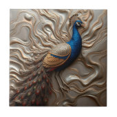 Carreau Moulin bronze métal orné Majestic Peacock (Devant)