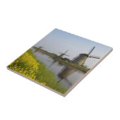 Carreau Moulins à vent le long du canal à Kinderdijk (Côté)