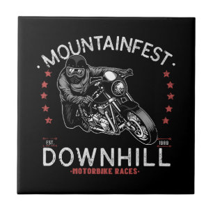 Carreau Mountainfest Downhill Motorbike Race Moteur graphi